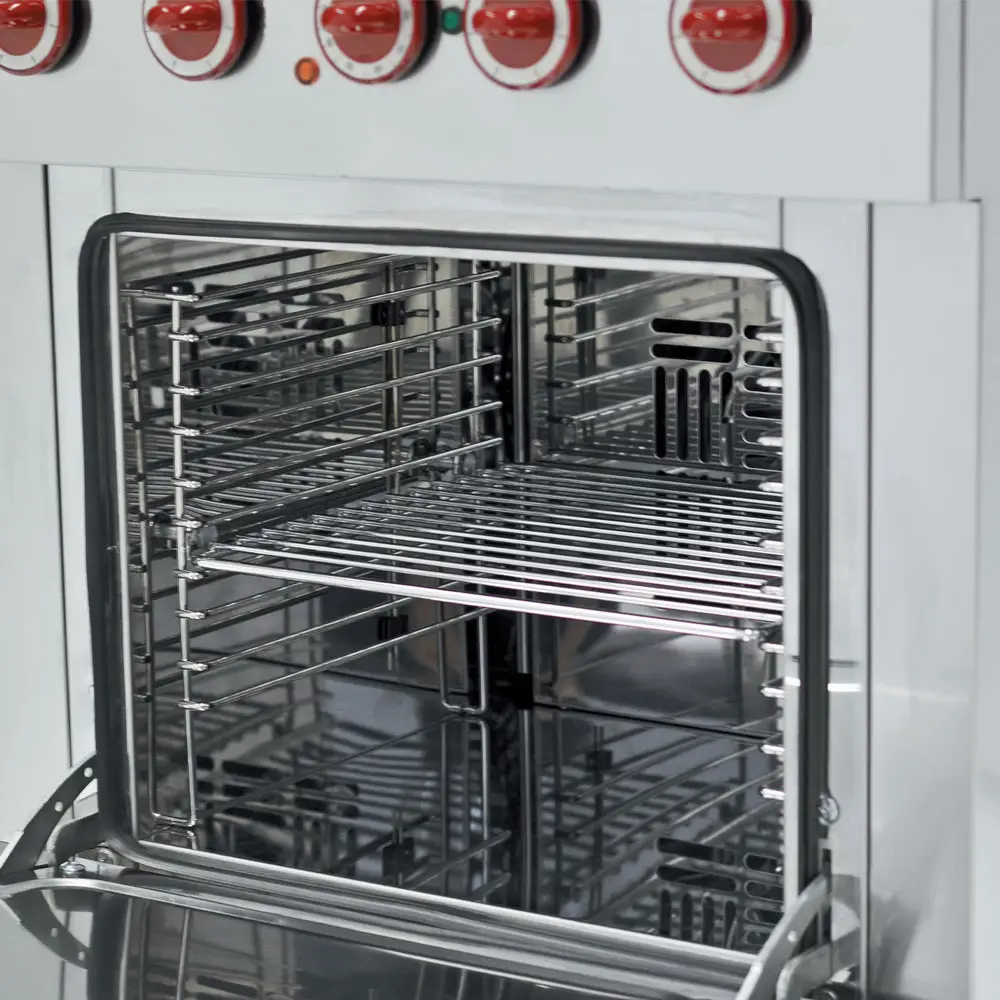 Diamond E60/4PFV6 Electric Four Ring Range with GN 2/3 Convection Oven, 12kW - Image 4