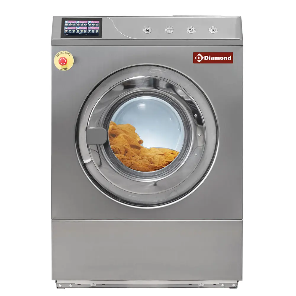 Diamond DLW23-TS/D Stainless Steel Frontloading Washing Machine with Super Spin Drying, 23kg