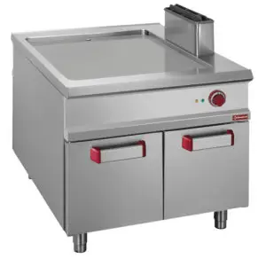 Diamond E1/PLA2 Freestanding Smooth Fry Top Electric Griddle on Netrual Closed cupboard, 12kW