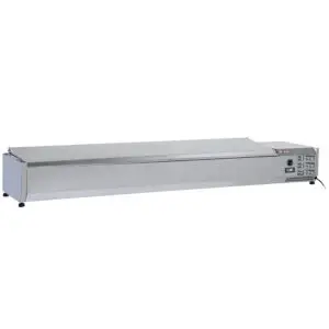 Diverso WR-SX20-C7 Topping shelf 10x GN1/4 - 150 mm, with stainless steel lid