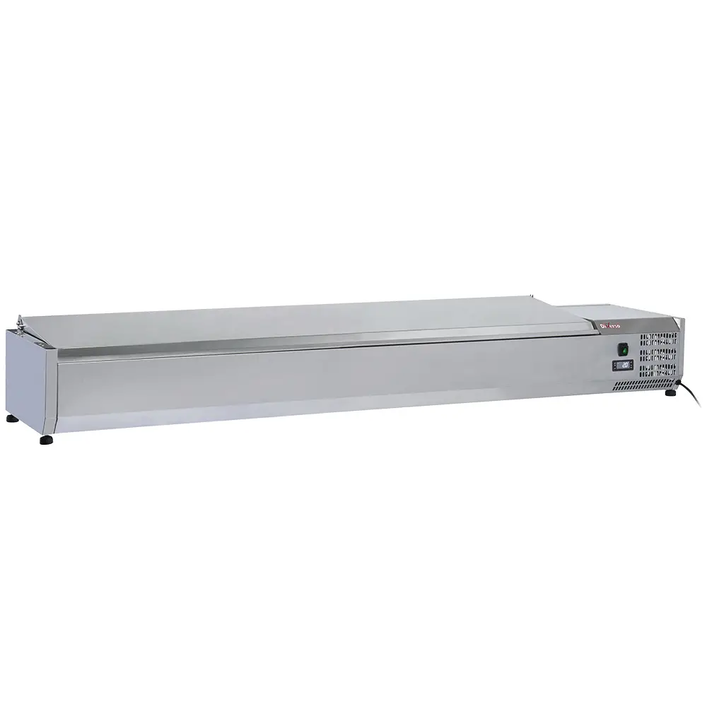 Diverso WR-SX20-C7 Topping shelf 10x GN1/4 - 150 mm, with stainless steel lid