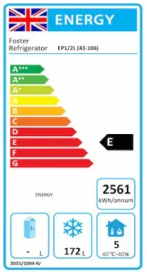Foster EP1/2L/43-106 EcoPro G3 2 Door Freezer Counter, 280 Litres - Image 3