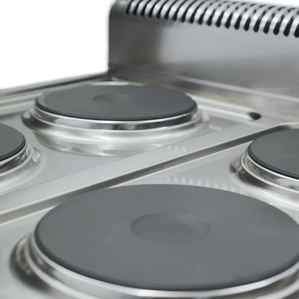 Diamond E60/4PFV6 Electric Four Ring Range with GN 2/3 Convection Oven, 12kW - Image 3