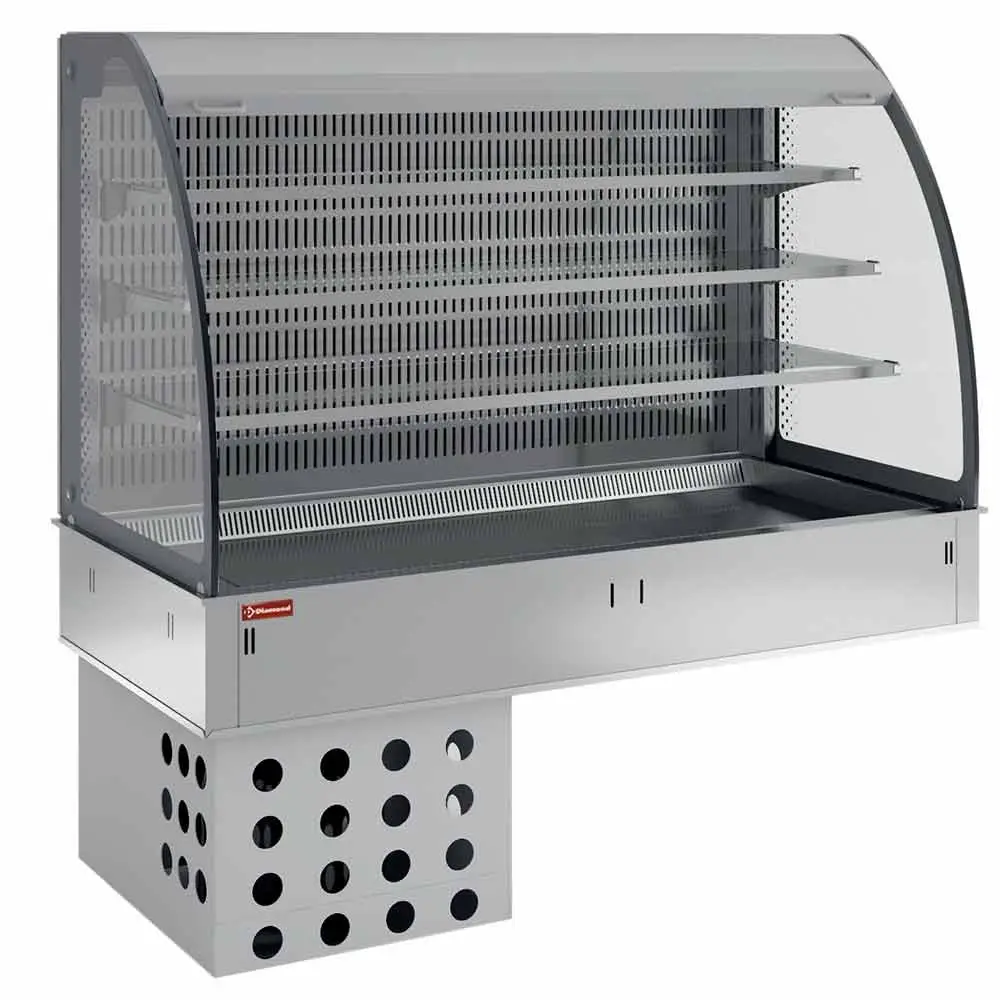 Diamond DPA/BCVA318-R2 Patisserie Display Counter on Wall with Sink, 1780mm