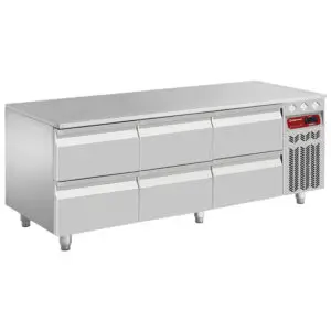 Diamond N77/R316G-P96 Refrigerated base, 6x1/2  drawers GN1/1- h 100 mm