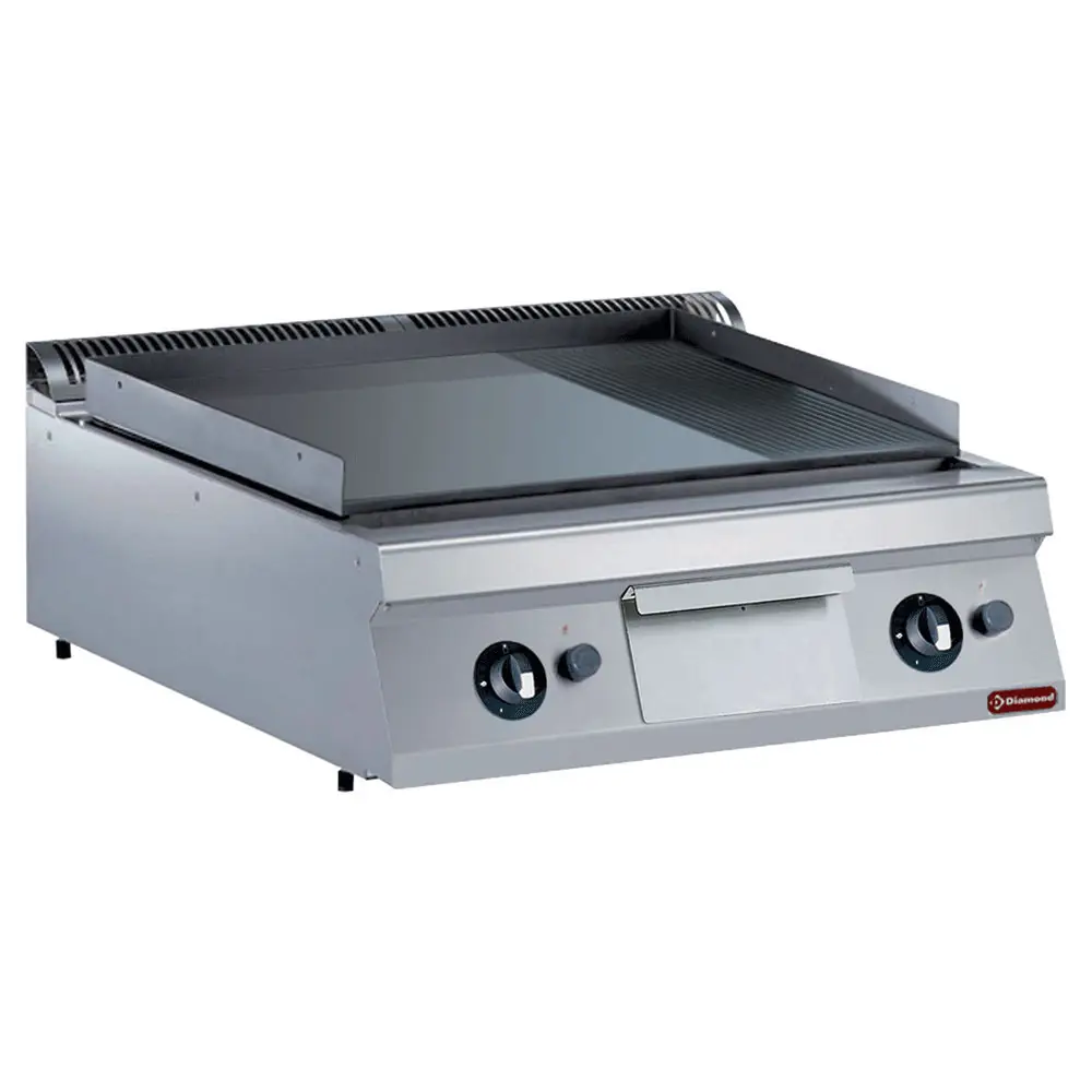 Diamond G22/PMCD8T-N 2/3 Smooth 1/3 Ribbed Gas Griddle Cooking Plate