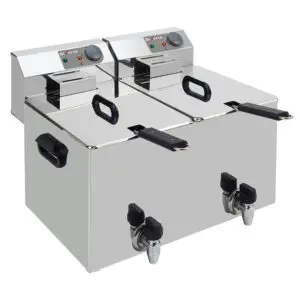 Diverso WR-EF16-D8 Electric table top fryer 2x 8 liters + tap
