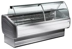 Diamond MY20/A1 Stainless Steel Curved Glass Refrigerated Serveover with Understorage, 2000mm