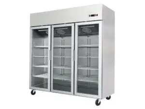 Atosa YCF9409GR Slimline Glass Triple Door Upright Freezer, 1390 Litres