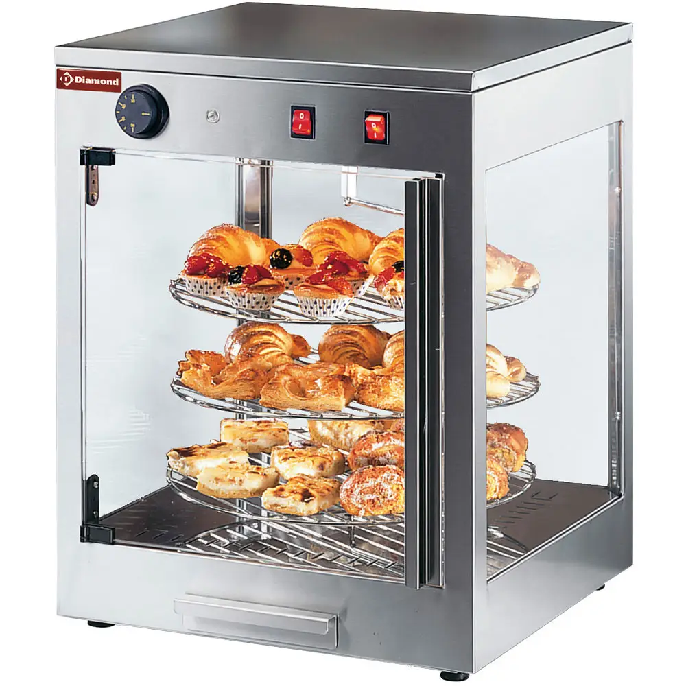 Diamond PIZZA/D42 Heated Pizza Rotating Display, 0.7kW - Image 2