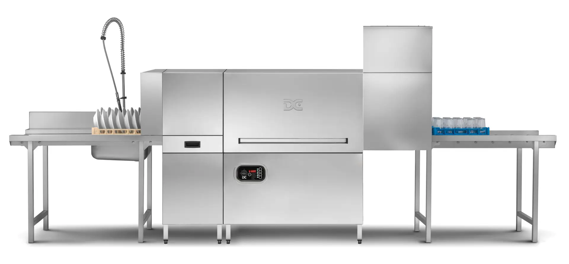 DC DCX600A Rack Conveyor Range 500mm Basket Passthrough Commercial Dishwasher - 18 Plates