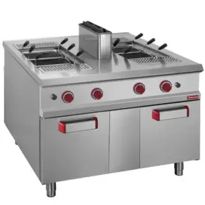 Diamond G1/CPA4 12 Basket Freestanding Gas Pasta Cooker on 2 Neutral Closed Cupboards