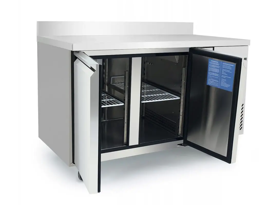 Atosa EPF3462HDSB 2 Door Preparation Counter Freezer with Splash Back, 280 Litres - Image 2
