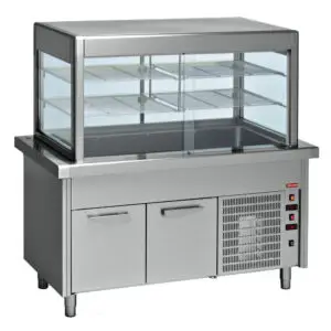 Diamond S80/RCRV23-R2 Patisserie Display Cabinet on Refrigerated Cupboard, 2250mm