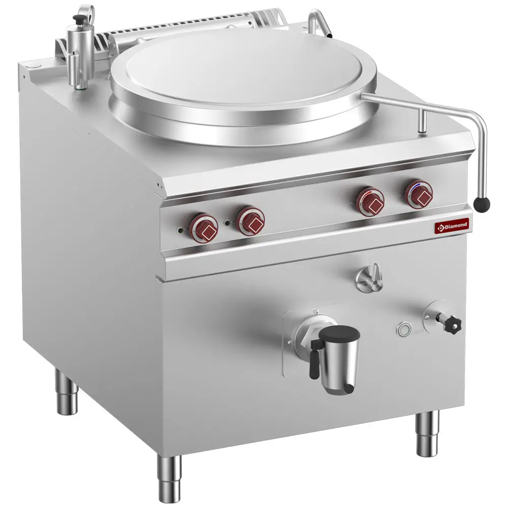 Diamond E9/M15I8-N Electric Indirect Heating Boiling Pan on Cupboard, 150 Litres