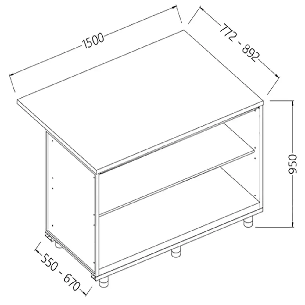 Diamond BC15X/5 Neutral Bar Counter Units_Cashier Section