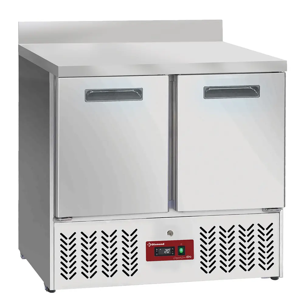 Diamond SA26-X2D 2 Door Refrigerated GN 1/1 Counter w/ Backsplash
