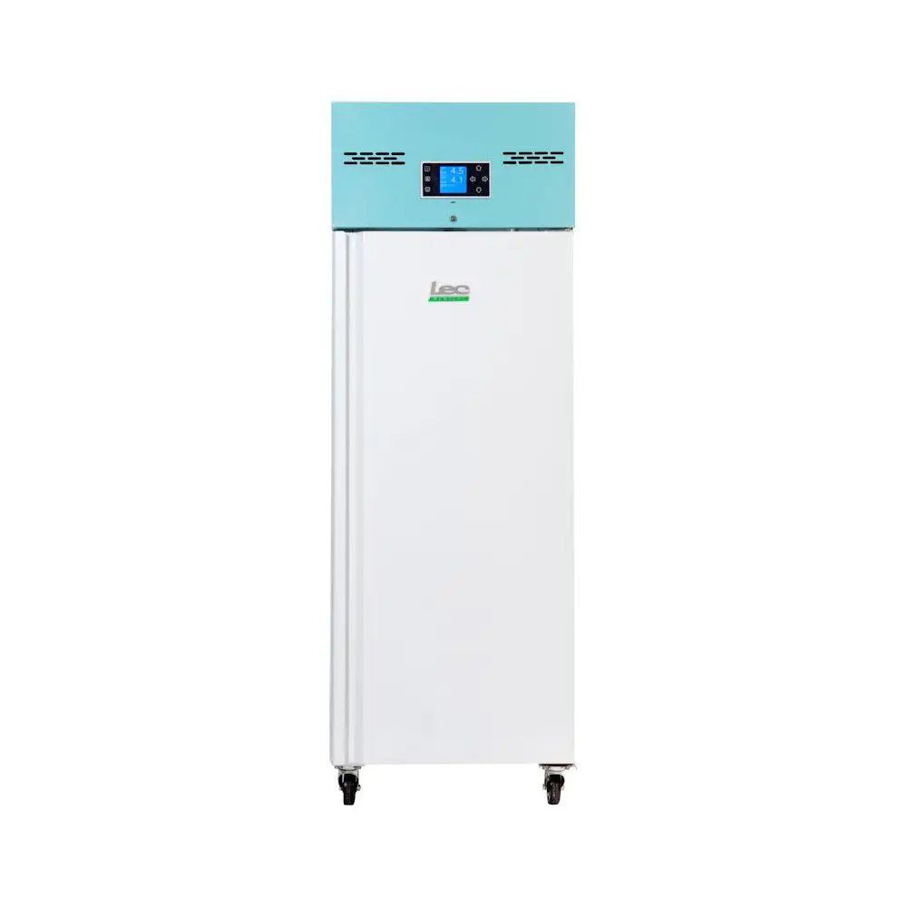 LEC Medical PSR600UK Glass Single Door Pharmacy Upright Fridge, 600 Litres