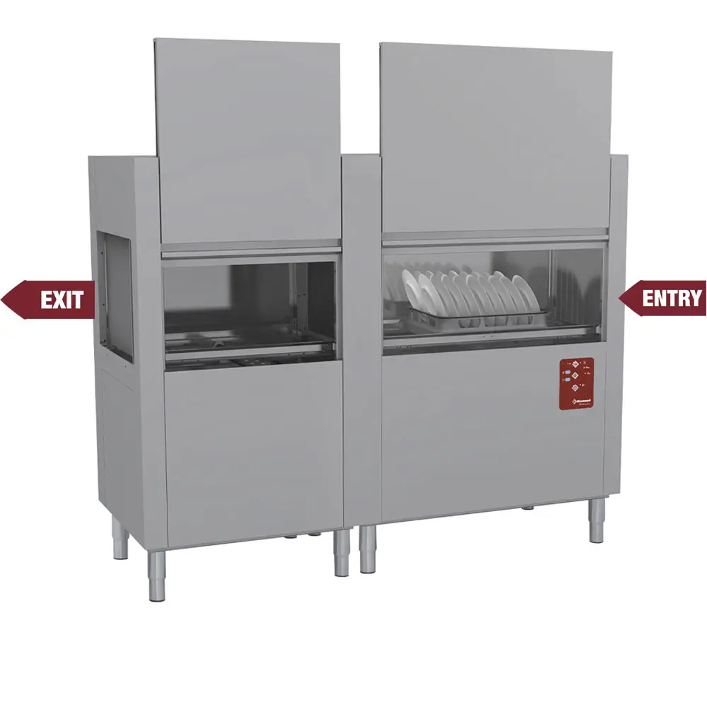 Diamond D160E/7-DX- Rack Conveyor Dishwasher, 200 Baskets per Hour