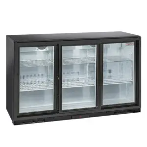 Diverso WR-TAB3-S3 Ventilated "back bar" bottle cooler, 3 sliding glass doors