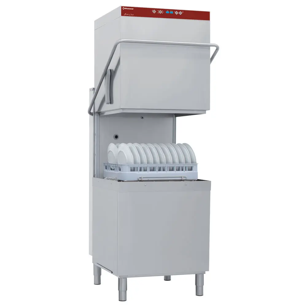 Diamond DCR49/6-AC Passthrough Hood Dishwasher & Pot Washer with Integral Softener, 24 Baskets per Hour
