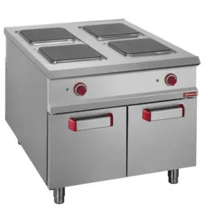 Diamond E1/4PQA2 4 Stove Freestanding Electric Range Cooker on 2 Neutral Cupboards, 13kW