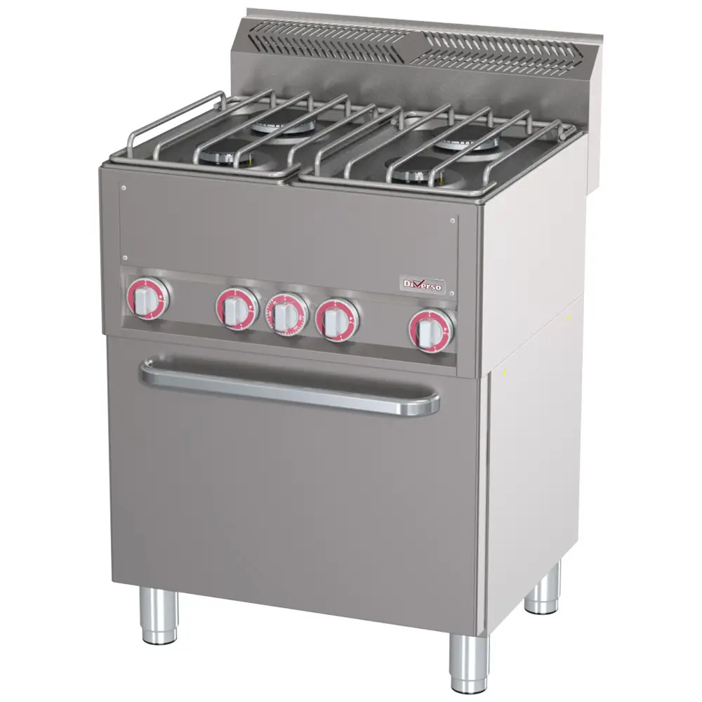 Diverso WR-G4CF-20 Range 4 burners with convection oven GN1/1