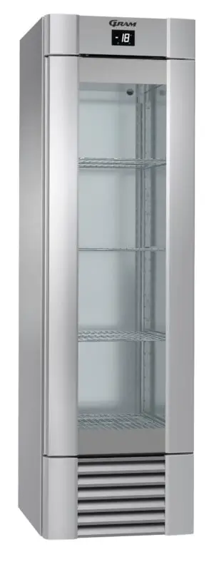 Hoshizaki Gram ECO MIDI FG 60 CCG 4S K Glass Single Door Display Upright Freezer, 407 Litres