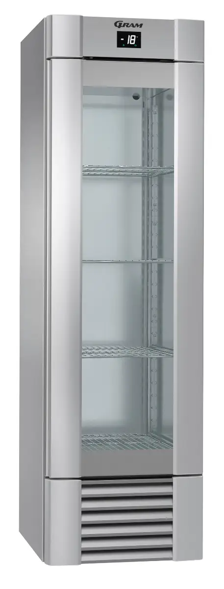 Hoshizaki Gram ECO MIDI FG 60 CCG 4S K Glass Single Door Display Upright Freezer, 407 Litres