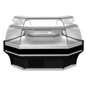 Diamond ATL/C93-RP-B5 Black Open Angle Refrigerated Serveover Counter, 1325mm