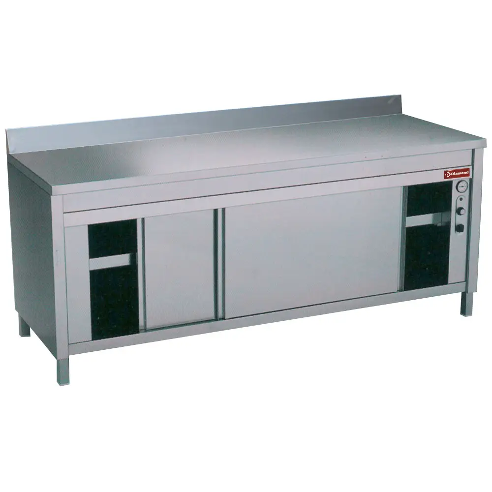Diamond TE127A/M heated workcabinet with sliding doors edge