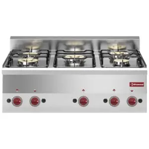 Diamond G60/5F9T-N 5 Burner Countertop Gas Range Cooker