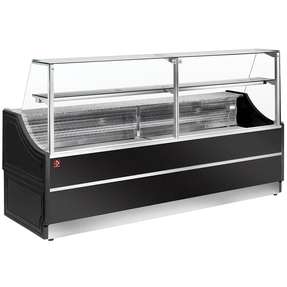 Diamond OL200/B5-NN Refrigerated Glass Display - Neutral Model "Ol Orléans" Staight Panel 90°, Without Storeroom