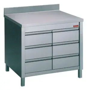 Diamond TACS87A/M working table on cupboard 6 drawers +edge