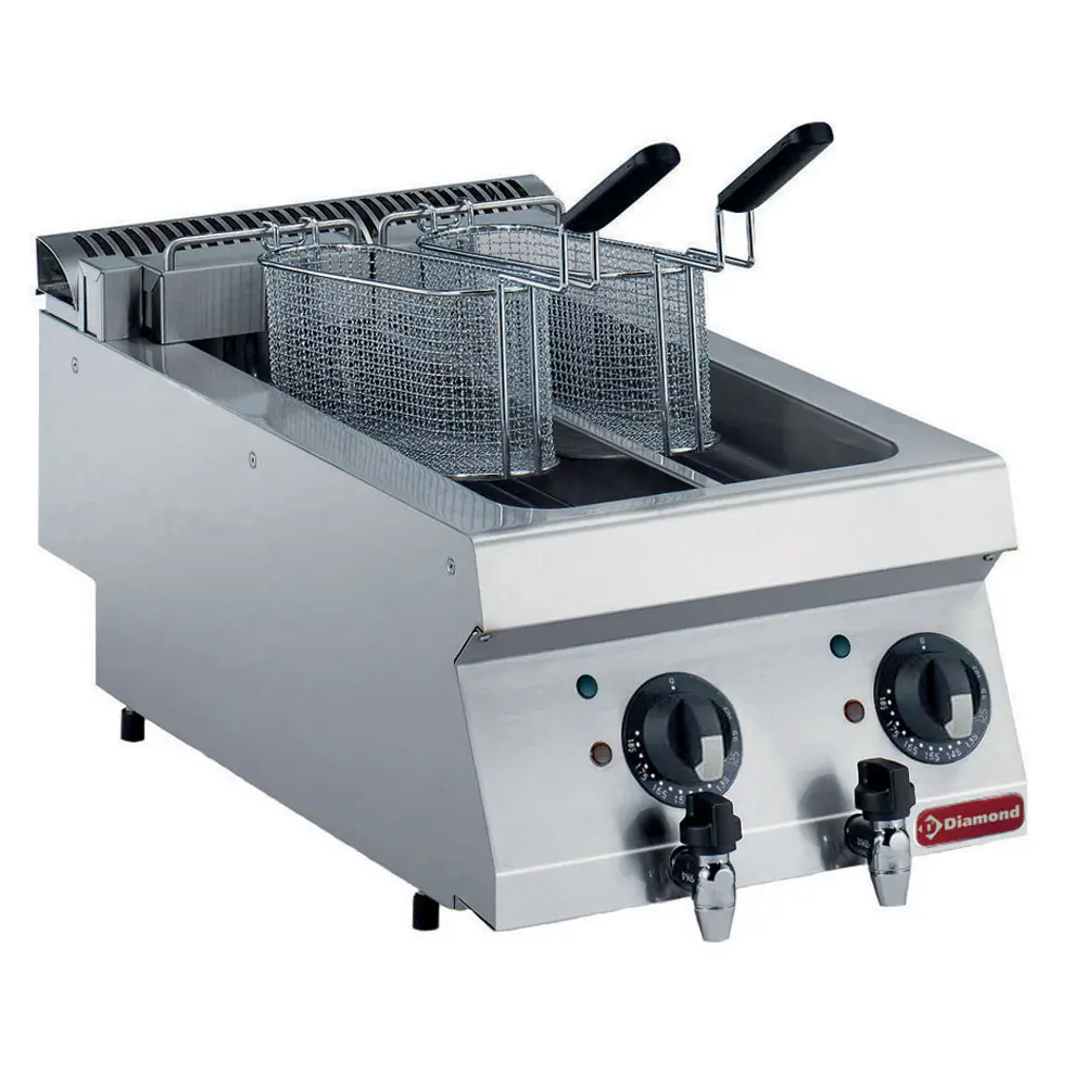 Diamond E17/F2V54T-N Double Basket Countertop Electric Fryer, 9kW