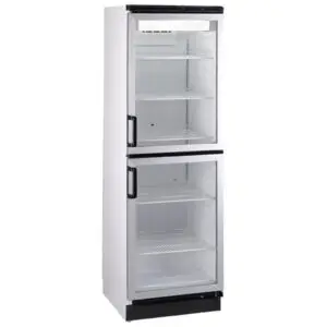 VESTFROST Upright 377L Double Hinged Glass Door Refrigerator