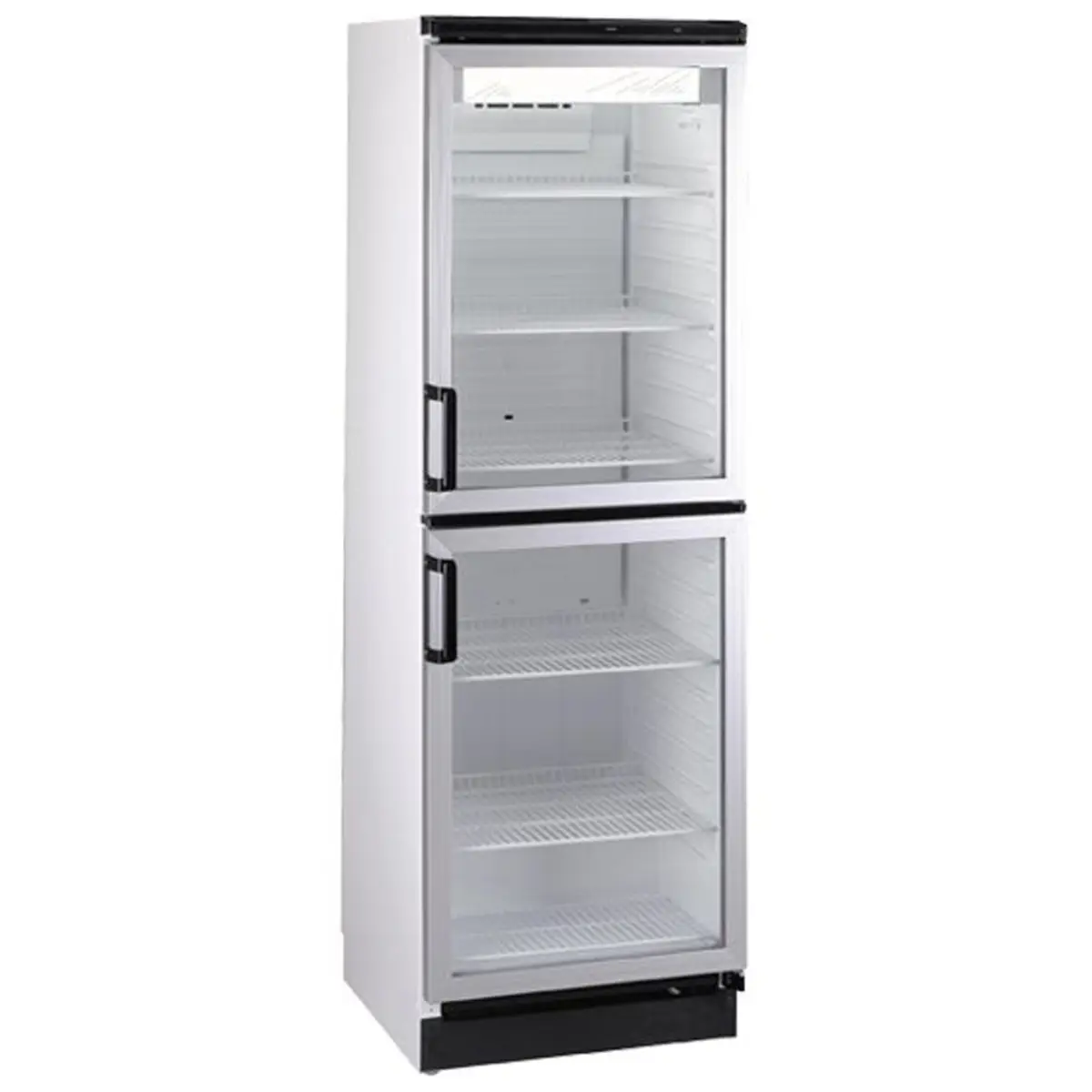 VESTFROST Upright 377L Double Hinged Glass Door Refrigerator
