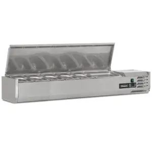 BLIZZARD 1.5m Hinged 1/3 Gastronorm Prep Top