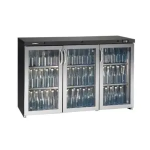 Gamko LG3-315GCS Maxiglass Low Height Stainless Steel Framed Glass Triple Door Bottle Cooler, 338 Litres