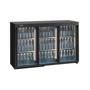 Gamko LG3-250GCS Maxiglass Low Height Sliding Glass Triple Door Bottle Cooler, 338 Litres