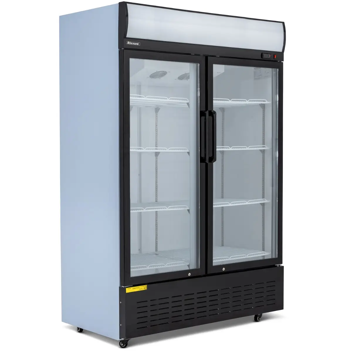 BLIZZARD 900L Double Hinged Glass Door Display Merchandiser