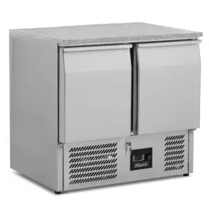 BLIZZARD Compact Double Door Counter Refrigerator with Granite Worktop