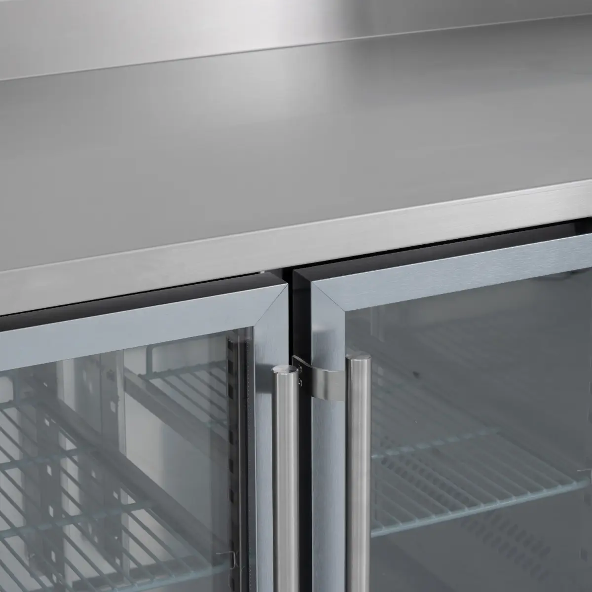 BLIZZARD Four Hinged Glass Door Counter Refrigerator With Upstand - Image 5