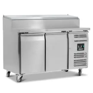 BLIZZARD Double Door Refrigerated Prep Counter With Raised Collar