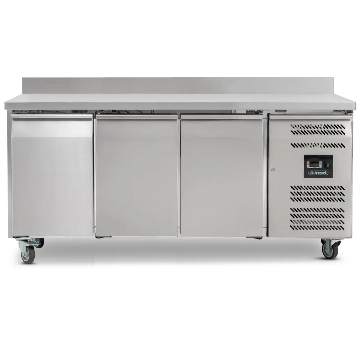 BLIZZARD Triple Hinged Door Counter Refrigerator With Upstand - Image 2