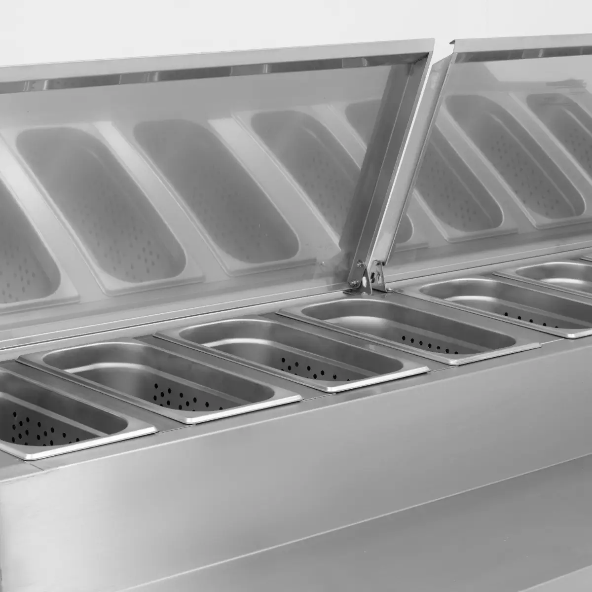 BLIZZARD Triple Door Refrigerated Prep Counter With Raised Collar - Image 6