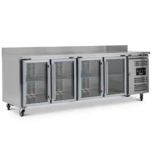 BLIZZARD Four Hinged Glass Door Counter Refrigerator With Upstand