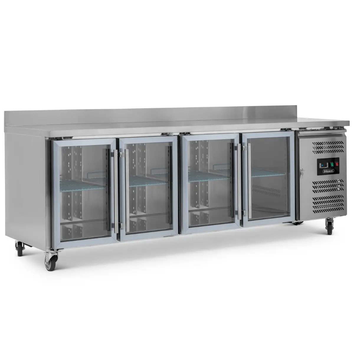 BLIZZARD Four Hinged Glass Door Counter Refrigerator With Upstand