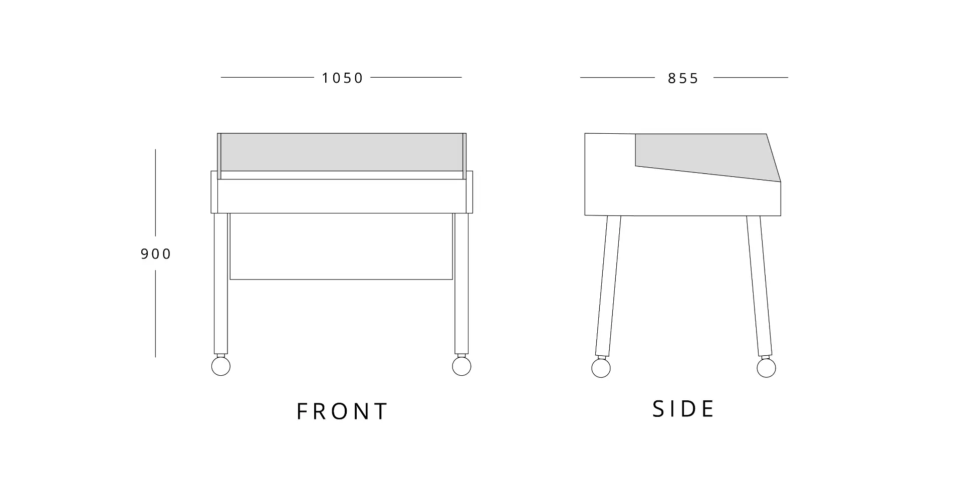 MAFIROL Low Glass Display Counter 1050mm Wide - Image 2