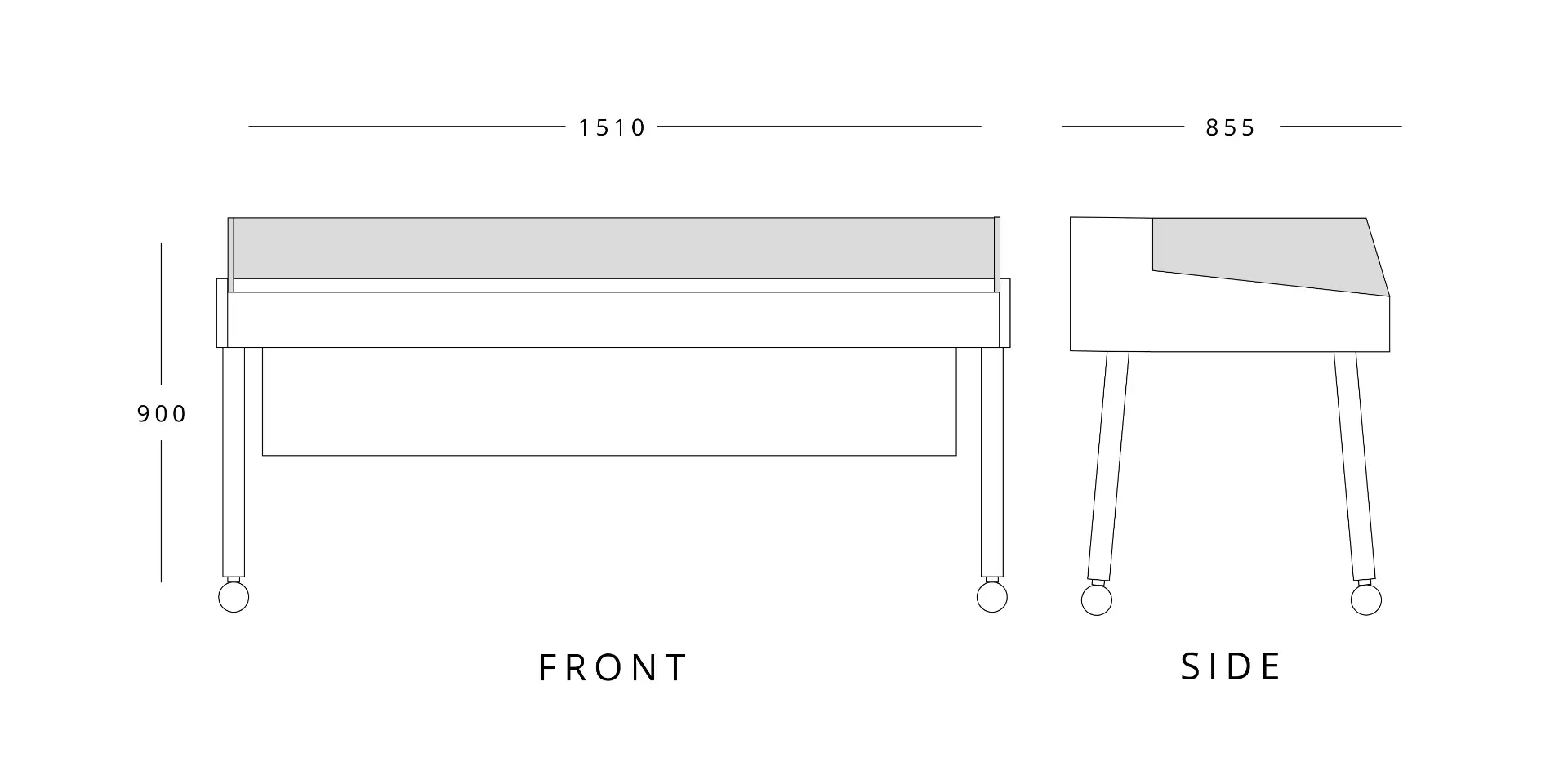 MAFIROL Low Glass Display Counter 1510mm Wide - Image 2